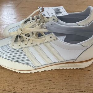 Adidas Women’s Cream and White Sneakers